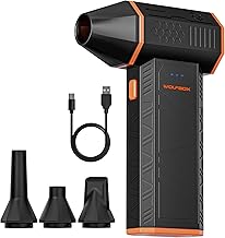 WOLFBOX MegaFlow 50 Compressed Air Duster-110000RPM Super Power Electric Air Duster, 3-Gear Adjustable Mini Blower with Fast Charging, Dust Blower for Computer, Keyboard, House, Outdoor and Car