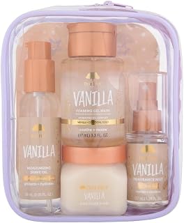 Tree Hut Vanilla Everything Shower Gift Set for Women, Exfoliating Body Scrub, Body Wash, Shave Oil & Body Spray, Self Care Gift Set, Hydrating & Moisturizing with Shea Butter, Travel Size