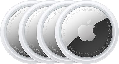 Apple AirTag (2nd Generation) - 4 Pack: Tracker for Keychain, Wallet, and More; Locator with Sound; Simple One-Tap Setup with iPhone or iPad; Key Finder with up to 1.5X Precision Finding Range*
